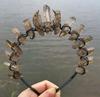 Natural Crystal Electroplating Frosted Crystal Witch Halloween Moon Crown Headband KTY