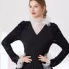 Elegant Detachable Lace Collar And Arm Sleeve Set For Formal Event Breathable Tulle Fabric Fashion Outfit Accessory