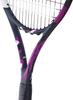 Babolat Boost Aero Pink Tennis Racquet inch strung with white Babolat Syn Guts at (4 1/8 grip) mid-range tension.