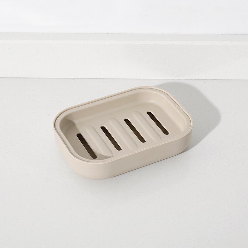 2 Square Thickened Portable Soap Boxes Plastic Soap Boxes Drain Soap Tray Family Bathroom Soap Box Cover for Easy Travel