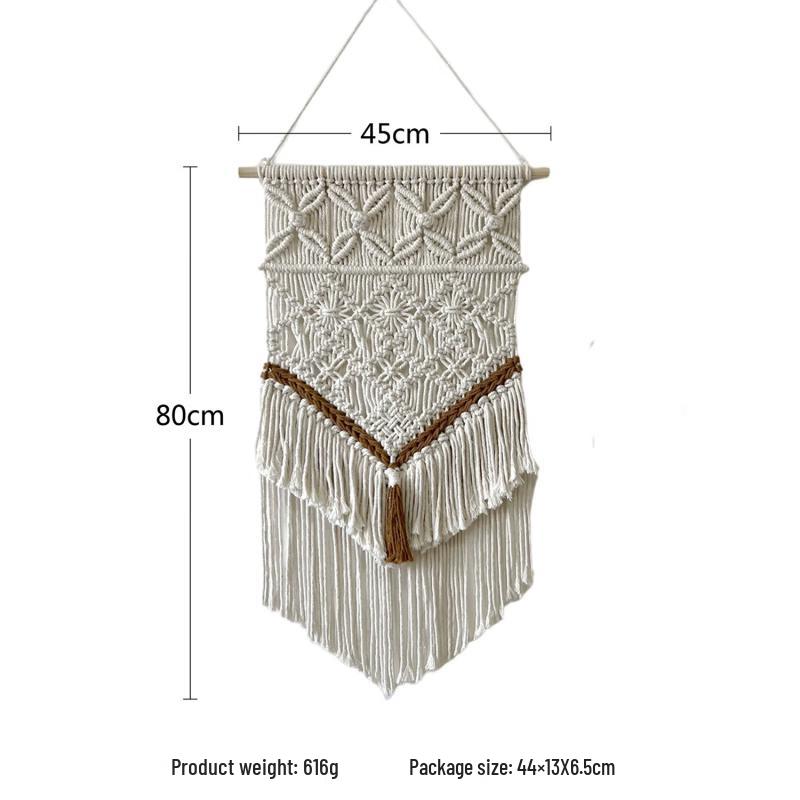 Богемный настенный гобелен с кисточками ручной работы