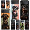 Phone Case for Samsung Galaxy Z Flip 3 4 5 6 7 Folding Black Shell For Samsung Z Flip4 Flip5 PC Hard Cover Rottweiler Dog
