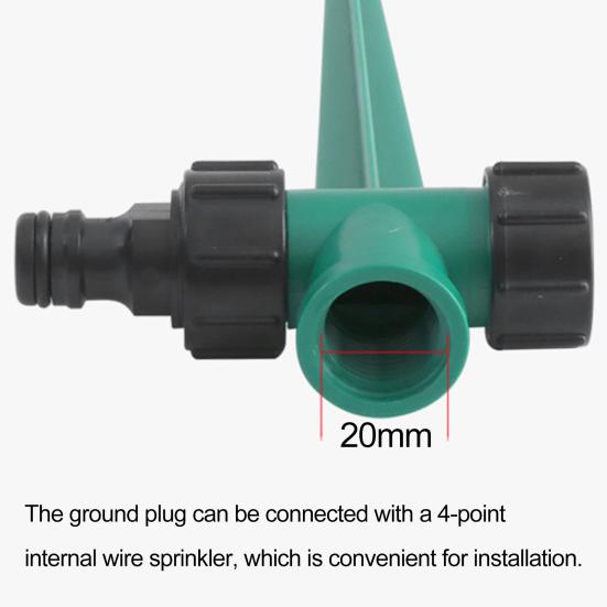 2ks zavlažovací zástrčka Dvouhlavý zahradní hadicový zavlažovač Zavlažovací konektor Zemnící kolík pro trávník