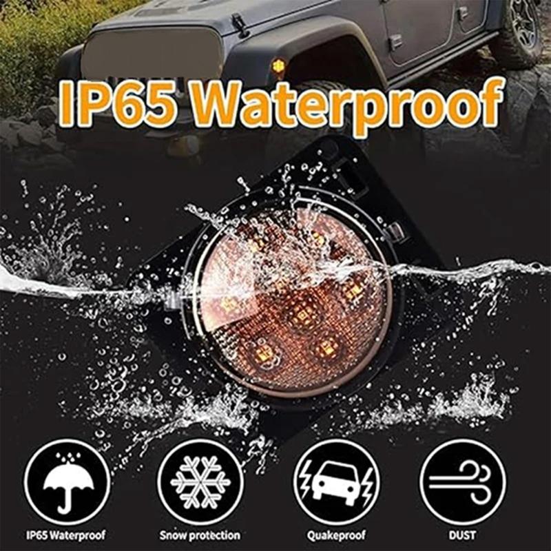 Replacement Side Guard Lights Halogen Turn Signals with UV Resistant Housing 55077895AD 55077894AD Suitable for Car