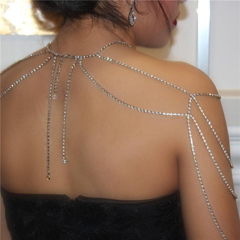 Fashion New Bridal Rhinestone Shoulder Chain European And American Wedding Dress Body Chain Accessories Body Chain