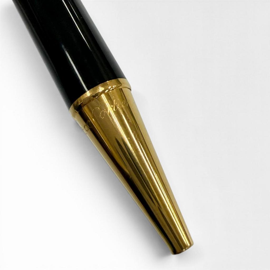 Great Cartier Ballpoint pen Trinity Twist type black mens Used