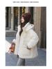 Women's Winter Plus Size Mid-Length Fox Fur Hooded Down Jacket with Large Collar