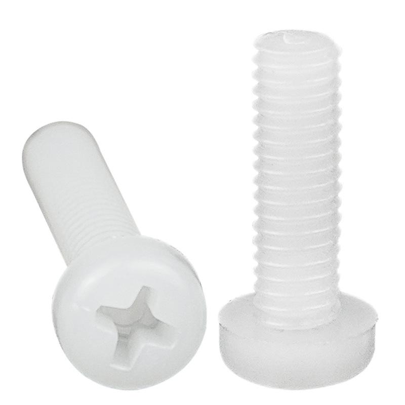 Cross Slot Round Head Nylon Machine Screw - M2.5 to M8