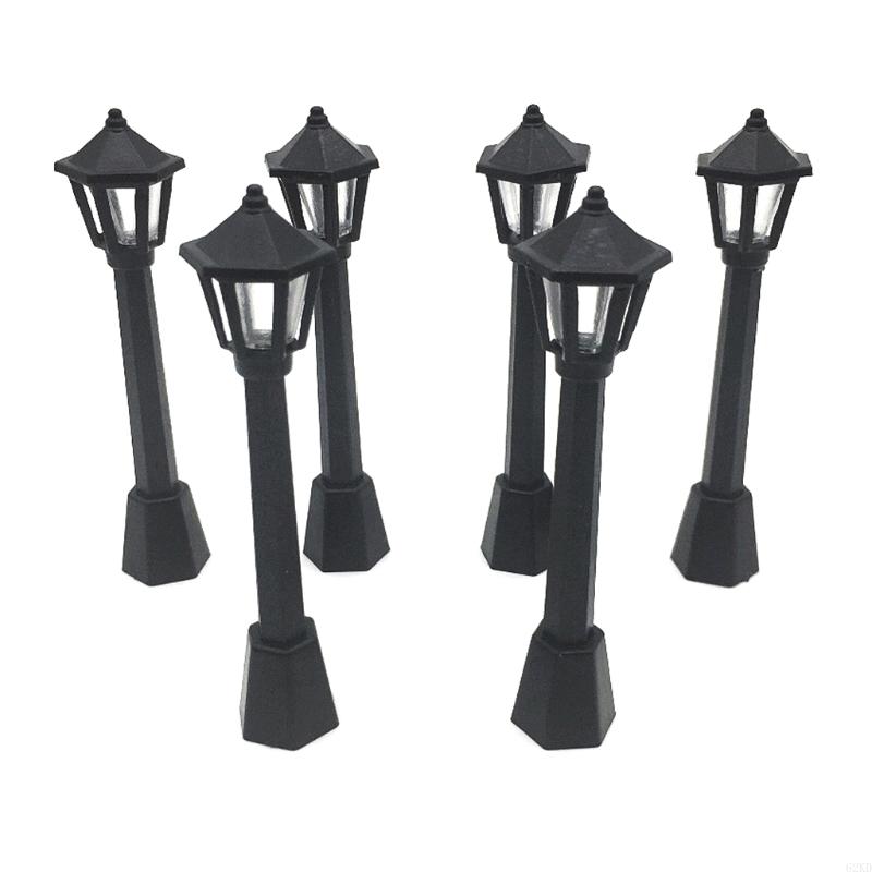 62KD Model Railway Train Lamp Lights for Doll House Decorations Lantern Post for DIY