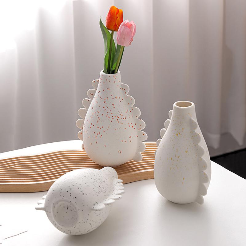 Vaso Creativo a Forma di Dinosauro Vaso Idroponico in Ceramica Composizione Floreale Decorazione per la Casa Ornamenti Artistici da Tavolo Decorazione da Giardino