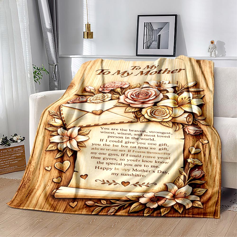 Mother's Love And Sunshine Blanket Suitable for Sofas,travel, Living Rooms Also a Good Gift for Friends and Family Suitable for All Seasons.