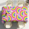 Lovely Rainbow Table Cloth Party Decor Dining Room Home Kitchen Patios Waterproof Stain-Proof Table Cloth