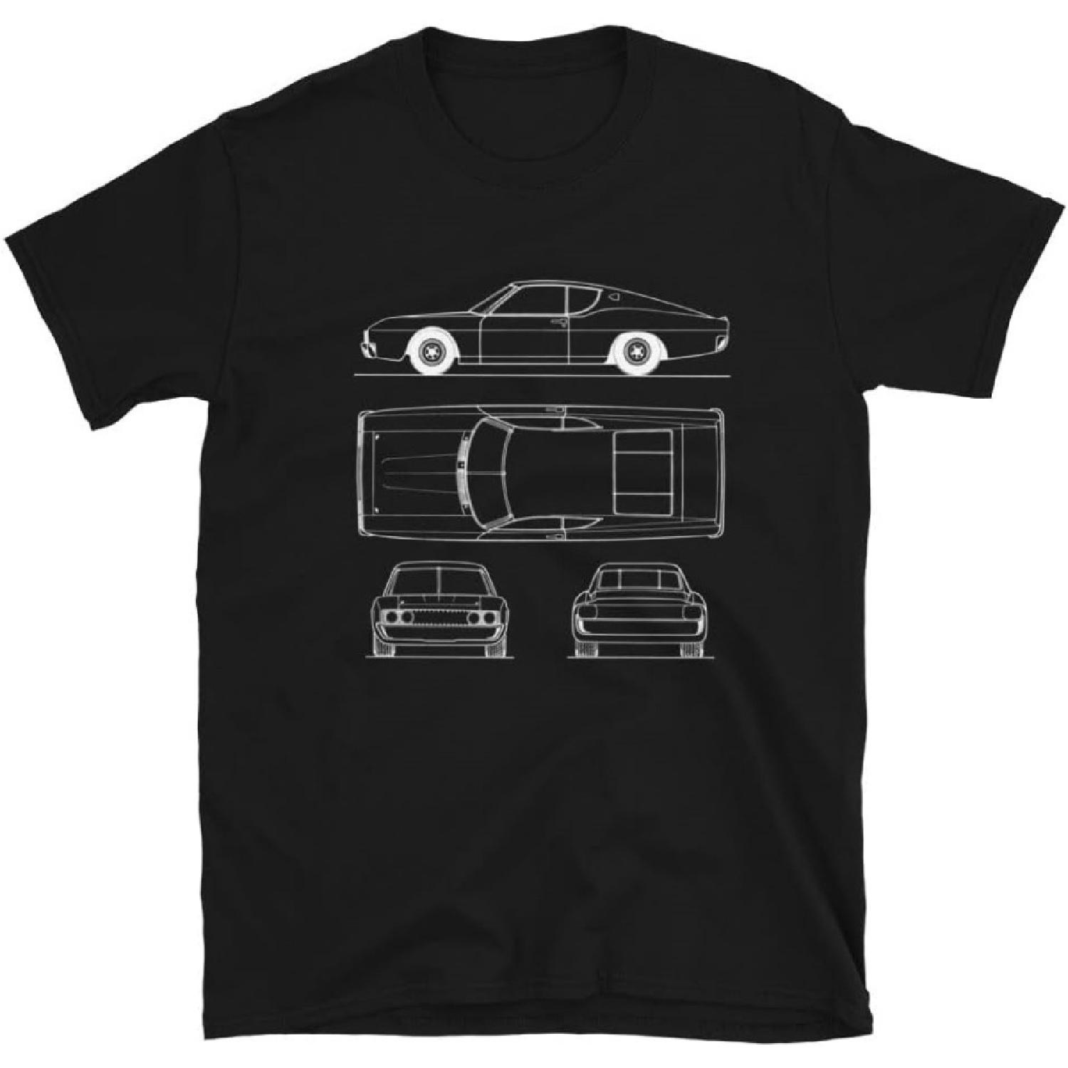 Gran Torino Cobra 69 Mens T-Shirt Racecar Racing Muscle Car Blueprint Tee Shirt S
