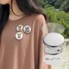 VEVOR 500 Sets 1.25 inch 32mm Pin Back Button Parts, DIY Round Button Badge Parts, Set Includes Metal Top, Plastic/Metal Button, Clear Film
