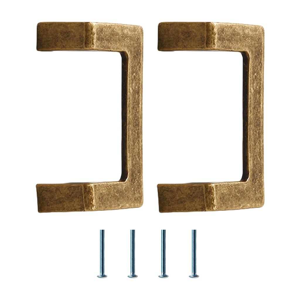 Antique Brass Drawer Handles Vintage Style Cabinet Pulls Elegance Cabinet Handles Pair for Bathroom & Dresser Cabinets