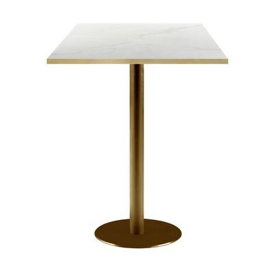 60 X 60 Cm Rome Bistro High Table In Translucent Marble