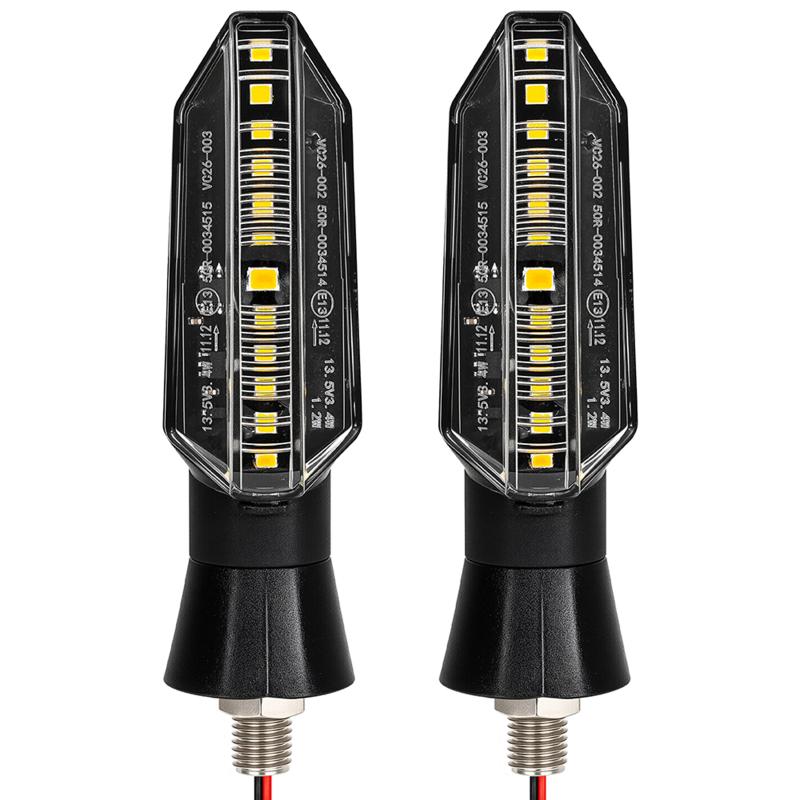 2Pcs Motorcycle LED Turn Signal Lights Mini Amber Flashing Light Blinker Turn Signal Lamp 12V Moto Indicator Accessories