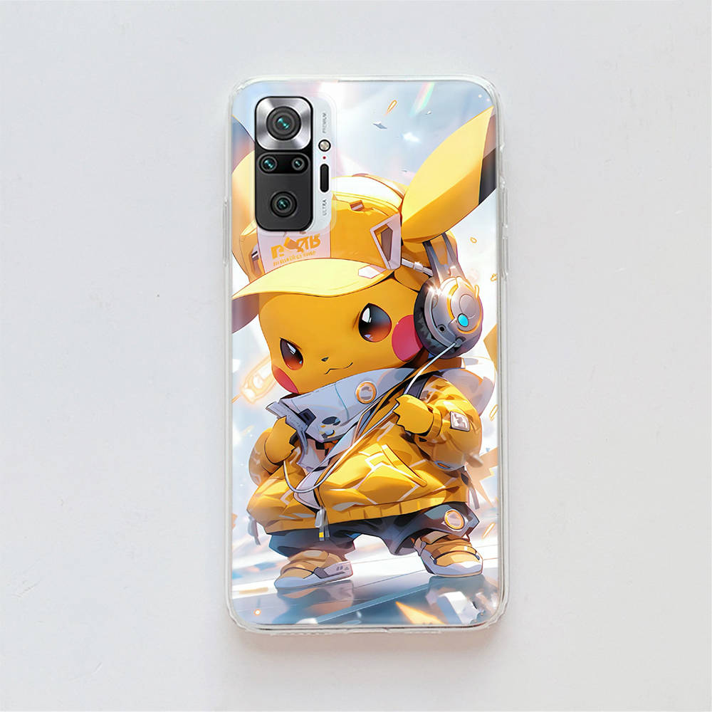 Transparent Case for Samsung A04 A14 A23 A34 A54 M23 M33 M52 M53 Realme Narzo 50 50I 50a Prime C35 C55 C30S 10 9 Pro K-86 Pikachu