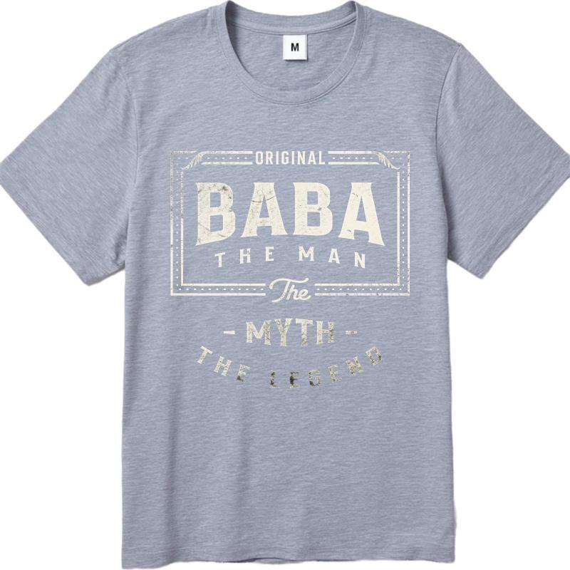 Anime Teenagers Summer tshirt Original Baba The Man The Myth The Legend Short Sleeve Relaxed Fit O Neck For Man Tee Shirt