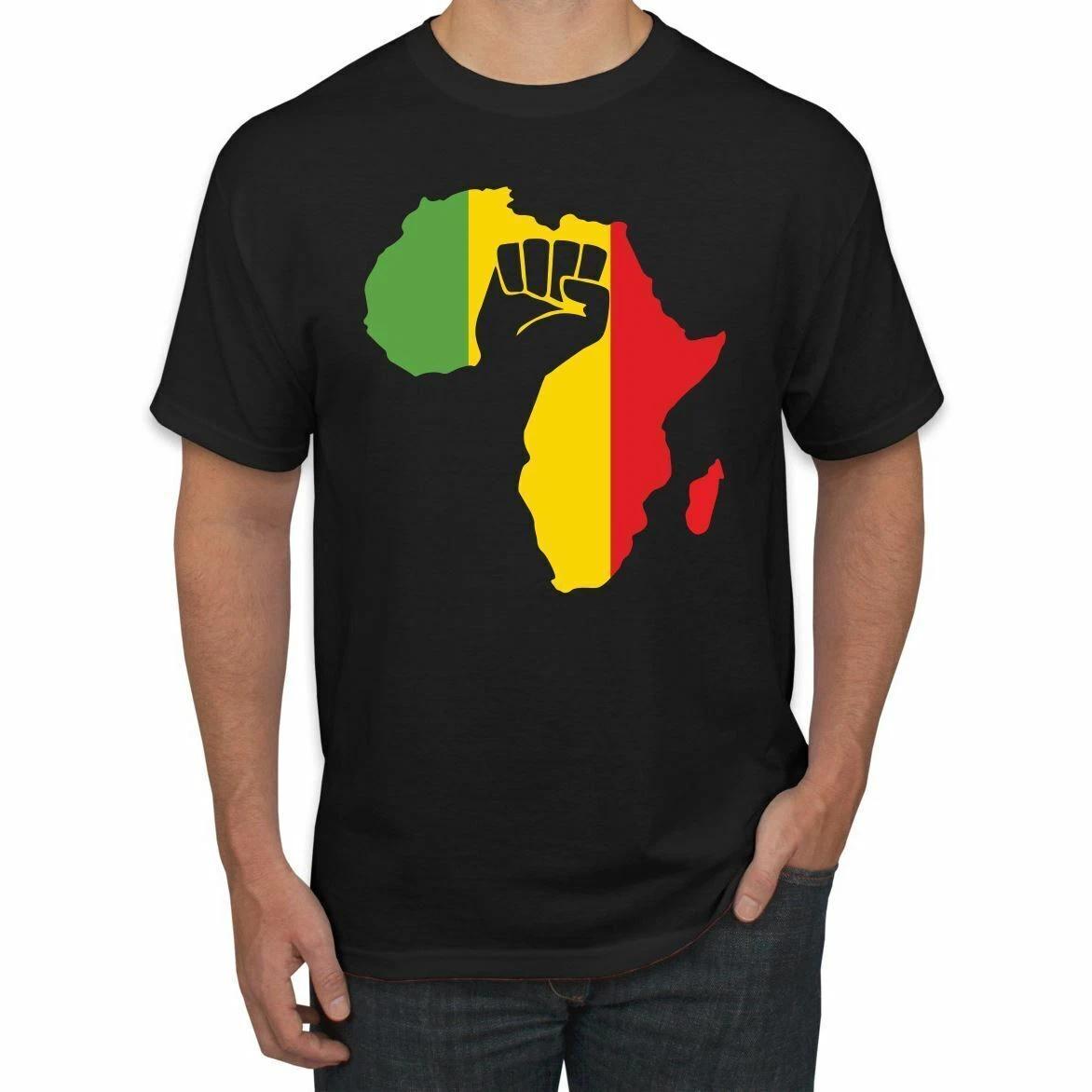 Love Africa Pride Map Black Power Black Men Graphic T- Shirt 2XL