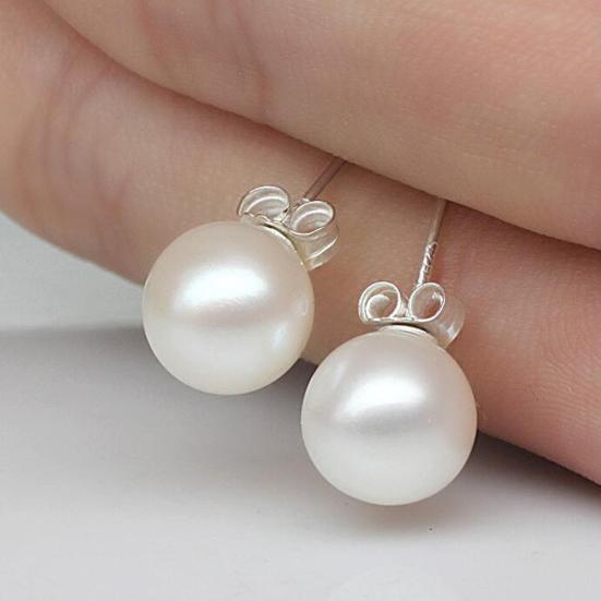 Ear Ring White Beautiful Women Fashion Faux Pearl Ear Stud for Wedding