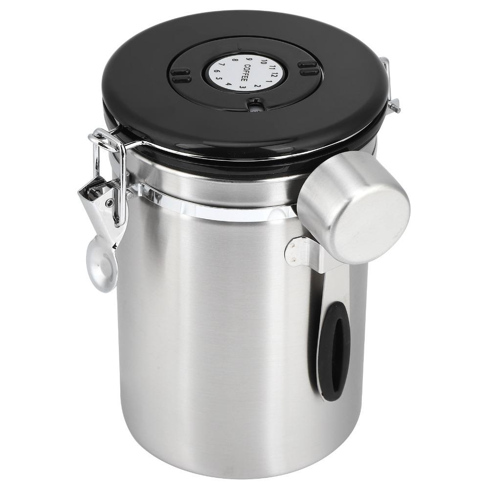 Silver Tea Storage Container Stainless Steel Airtight Storage Container  Tea Storage