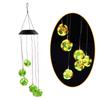 Solar Wind Chime Light Landscape Courtyard Light Rose Chandelier Solar Light LED Waterproof Color Gradient Garden Decoration