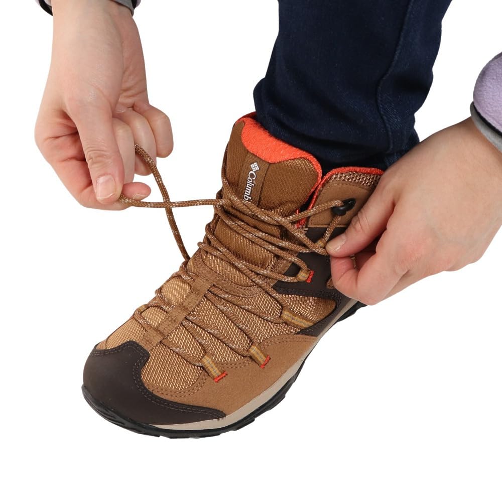 Columbia Sabre Five Mid Outdry Trekking Shoes YL2365 286 Beige Waterproof Outdoor Mountaineering Shoes High-Top (Beige/24.0/Women's)
