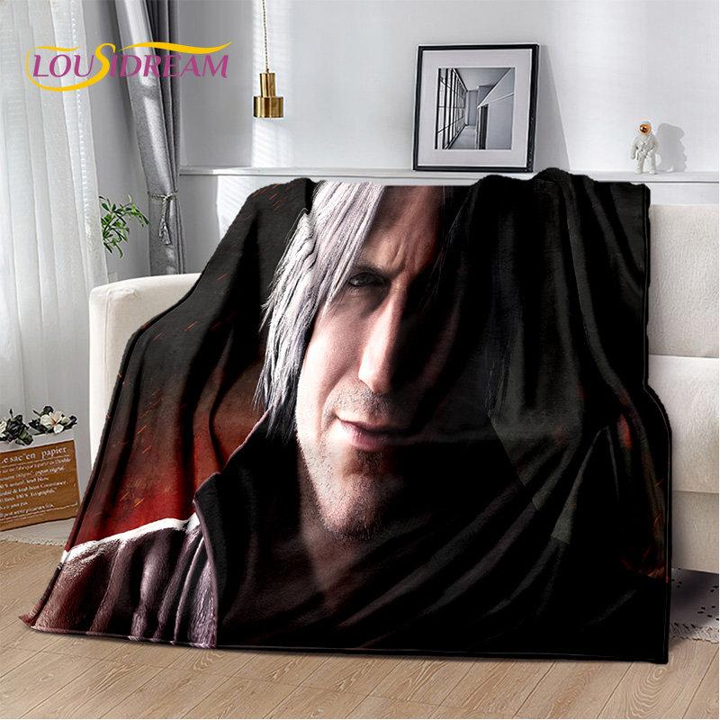 3D D-Devil May Cry DMC Game Gamer Soft Plush Blanket,Flannel Blanket Throw Blanket for Living Room Bedroom Bed Sofa Picnic Cover
