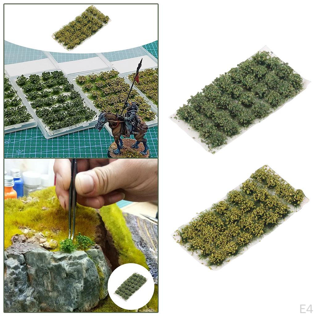 2 Bushy Tufts Lowland Shrubs Tuft Model Kit Resin Static Scenery for Train Landscape Railway