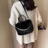 Winter New Soft Plush Portable Female Mini Handbags Fashion Versatile Pearl Small Square Women's Crossbody Bag Soft Texture Ladies Messenger Bags