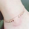 Purple Gold Car Flower Small Flower Anklet Plated Rose Gold Sequined Flower Anklet Love Flower Skirt Jewelry