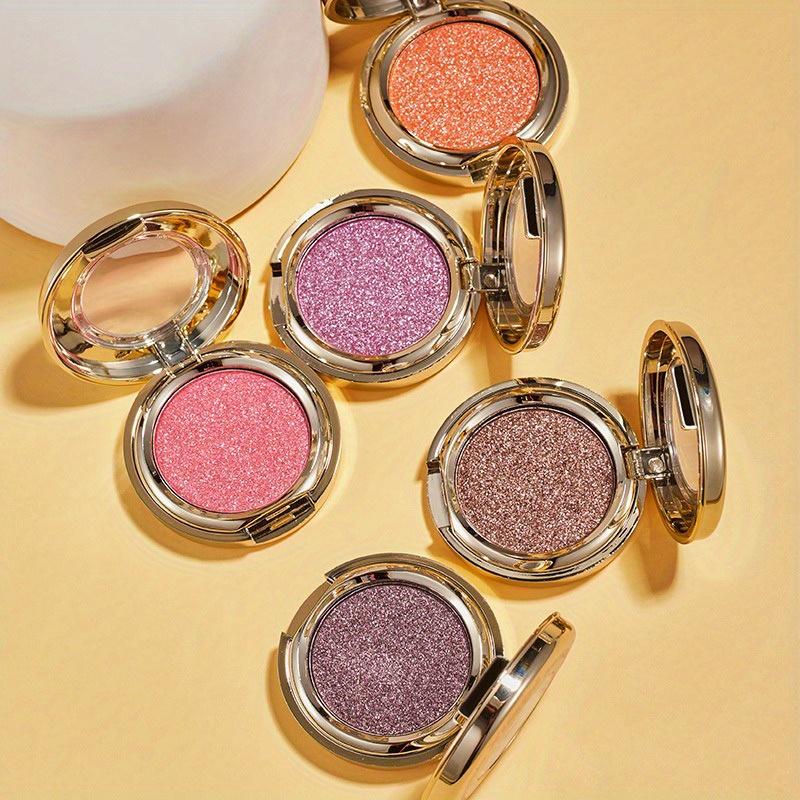 Single Color Flowing Golden Three Dimensional Pearlescent Eyeshadow Fine Sparkling Pumpkin Color, Matte Sparkling Powder, Earth Tone Eyeshadow Palette