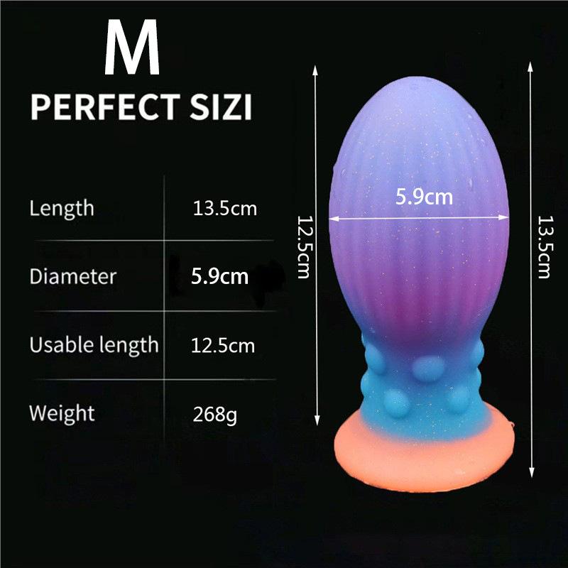 Liquid Silicone Glowing Anal Plug Dilator Adult Sexual Wellness Toy