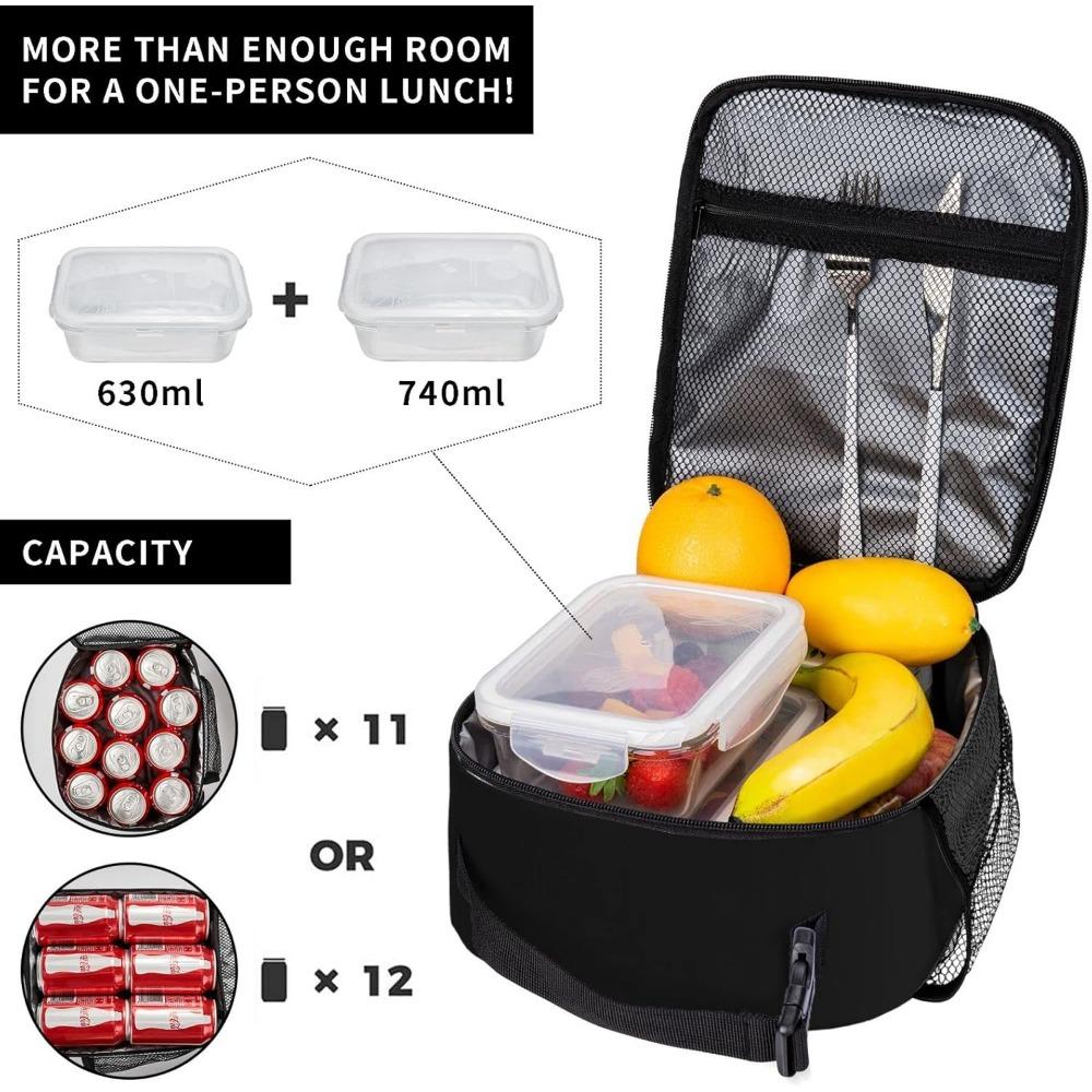 Isolierte Lunchtasche, Niedliches Tier Auslaufsichere Lunchbox Tragetasche Kühler Lunch-Organizer für Arbeit, Picknick, Reise, Camping L