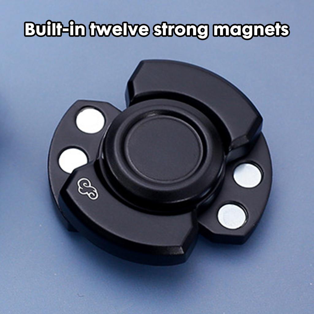 Triple Action Metal Fidget Spinner for Adults Zinc Alloy Tactile Sliding Knob Anti Anxiety Desk Toy with Smooth Rotation Click and Slide Functions