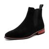 Men's Retro Suede Chelsea Boots: Large Size Slip-On Leather Ankle Boots, Versatile European and American Fashion