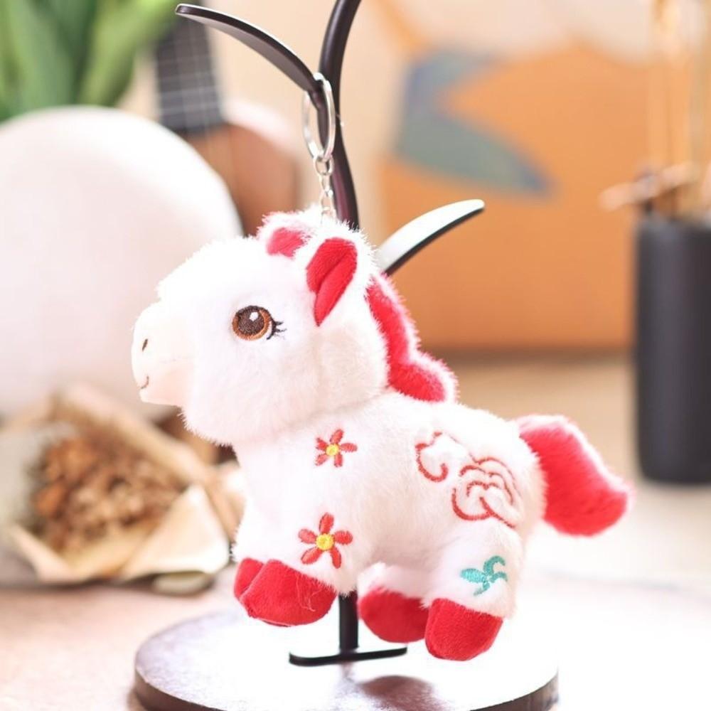 Hanging Decor Plush Pony Keychain Stuffed Animal Pony Pendant Cute Horse Plush Doll Bag Charm