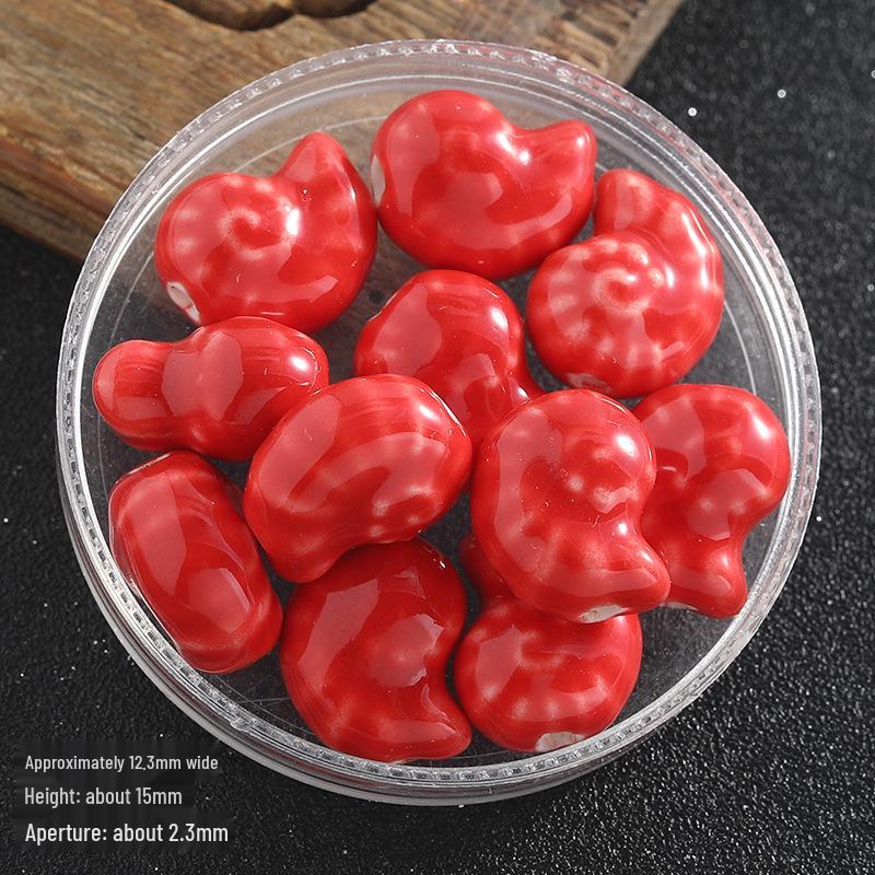 Colorful Ceramic Conch Shell Beads: Loose Snail Beads for Handmade DIY Jewelry and Accessories