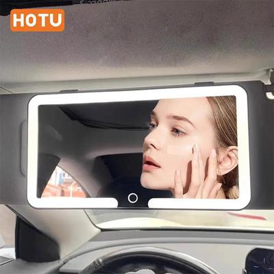 LED-Lichtmodus Stufenloses Dimmen Sonnenblende Schminkspiegel Wiederaufladbarer Touchsensor Schminkspiegel Praktischer Auto-Schminkspiegel
