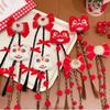 Tassel Wig Hairpin Wig Plush Ball Hairpin Fairy New Year Headwear  Women