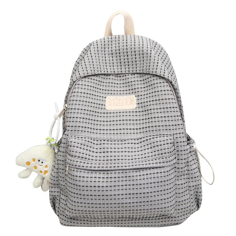 Spring New Style Junior High School Student Backpack for Girls, Fashionable and Simple High School and College Student Double Shoulder Bag