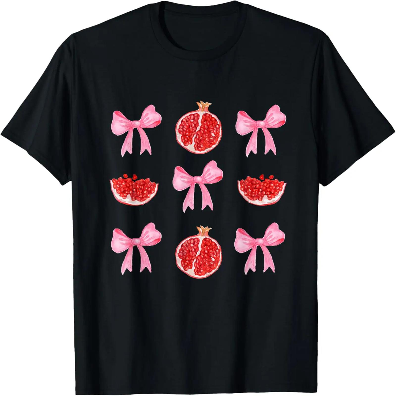 

Pomegranate Y2K coquette bows cute coquette girl pomegranate T-Shirt(2) XXXXXL різнокольоровий