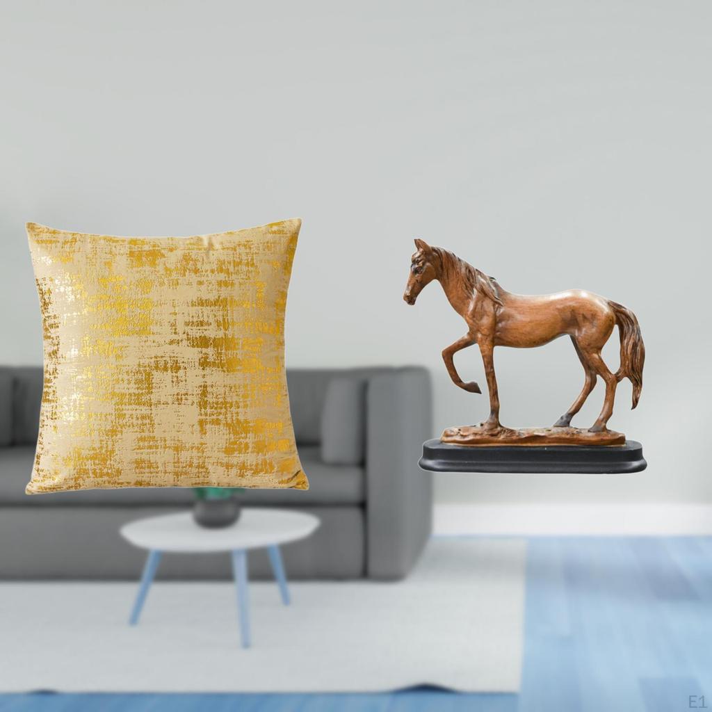 Elegant Home Cushion Cover And Modern Horse Sculpture Decorative Figurine for Living Room Office