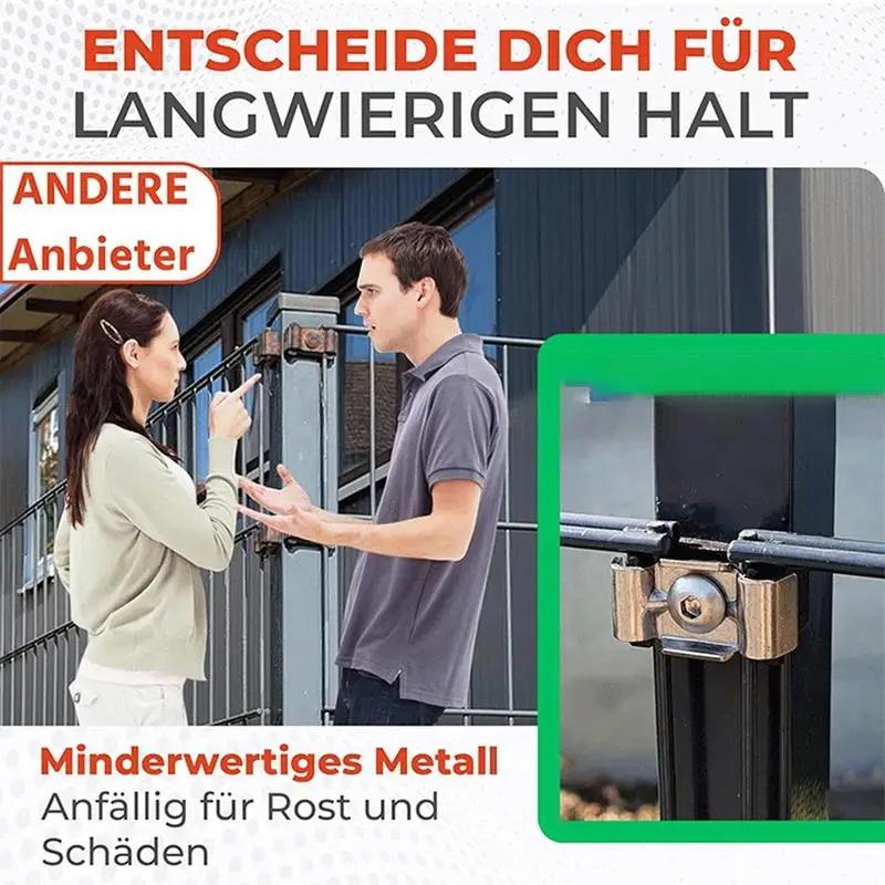 Fence Attachment Clamps 10X Stainless Steel Mesh Fence Bracket Holder Anti-Theft Design Barrier Attachment Fixing Metal Bracket