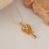 Charm Ladies' Necklace Geometric Delicate Clavicle Chain Advanced Lava Love Necklace  Girls Gift