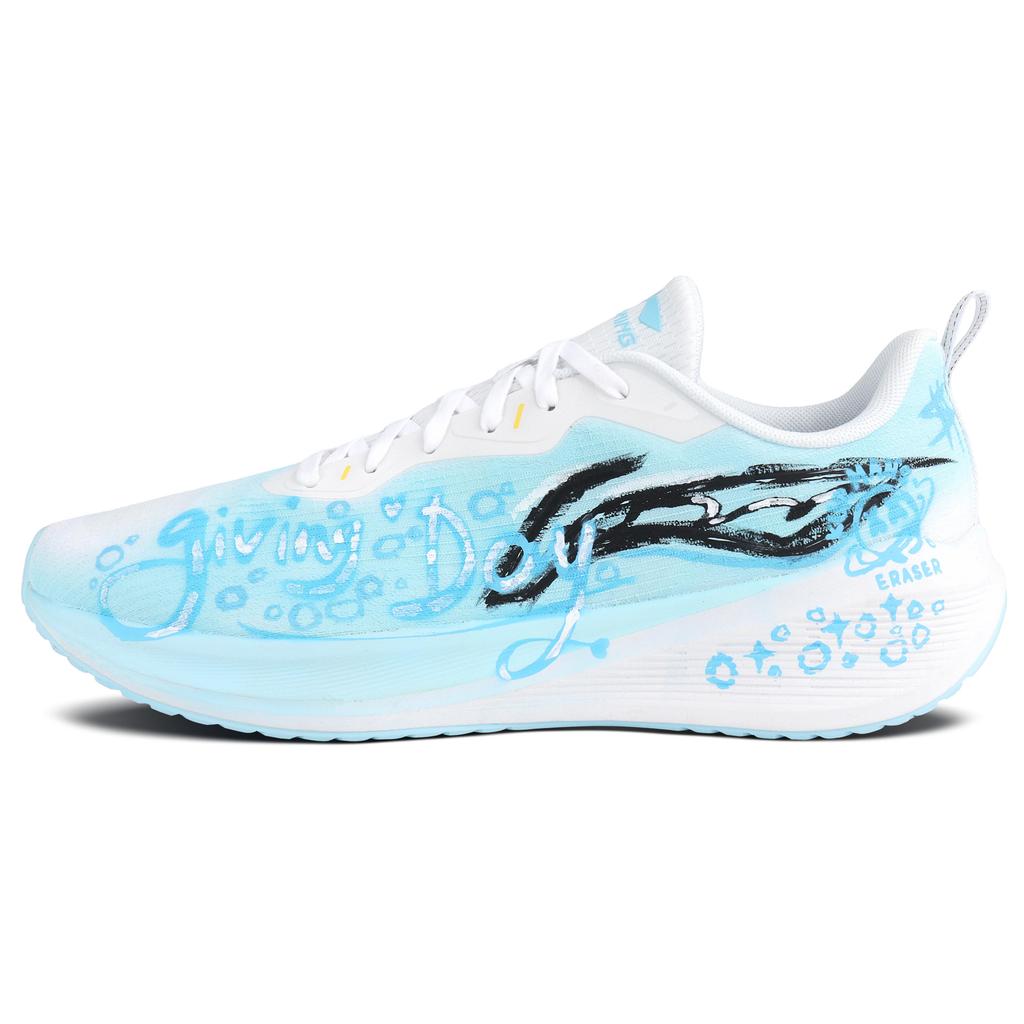 Li Ning Wuyue Cushioning Slip Resistant Abrasion Resistant Low top Casual Running Shoes Men's ARST003-1(Team1513-S-)