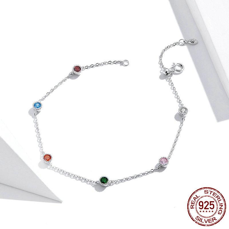 Оригинальный красочный летний серебряный браслет S925 Простой красочный летний браслет 20 — фото 3