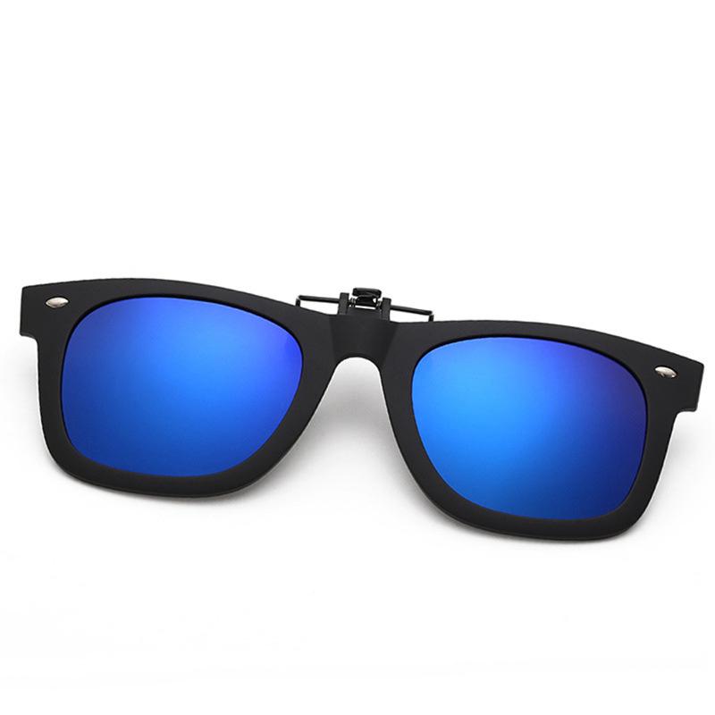 Polarized Sunglasses Myopia Clip Tr90 Ultra-Light True Colorful Film Mi Ding Night Vision Color-Changing Retro Can Be Turned Up