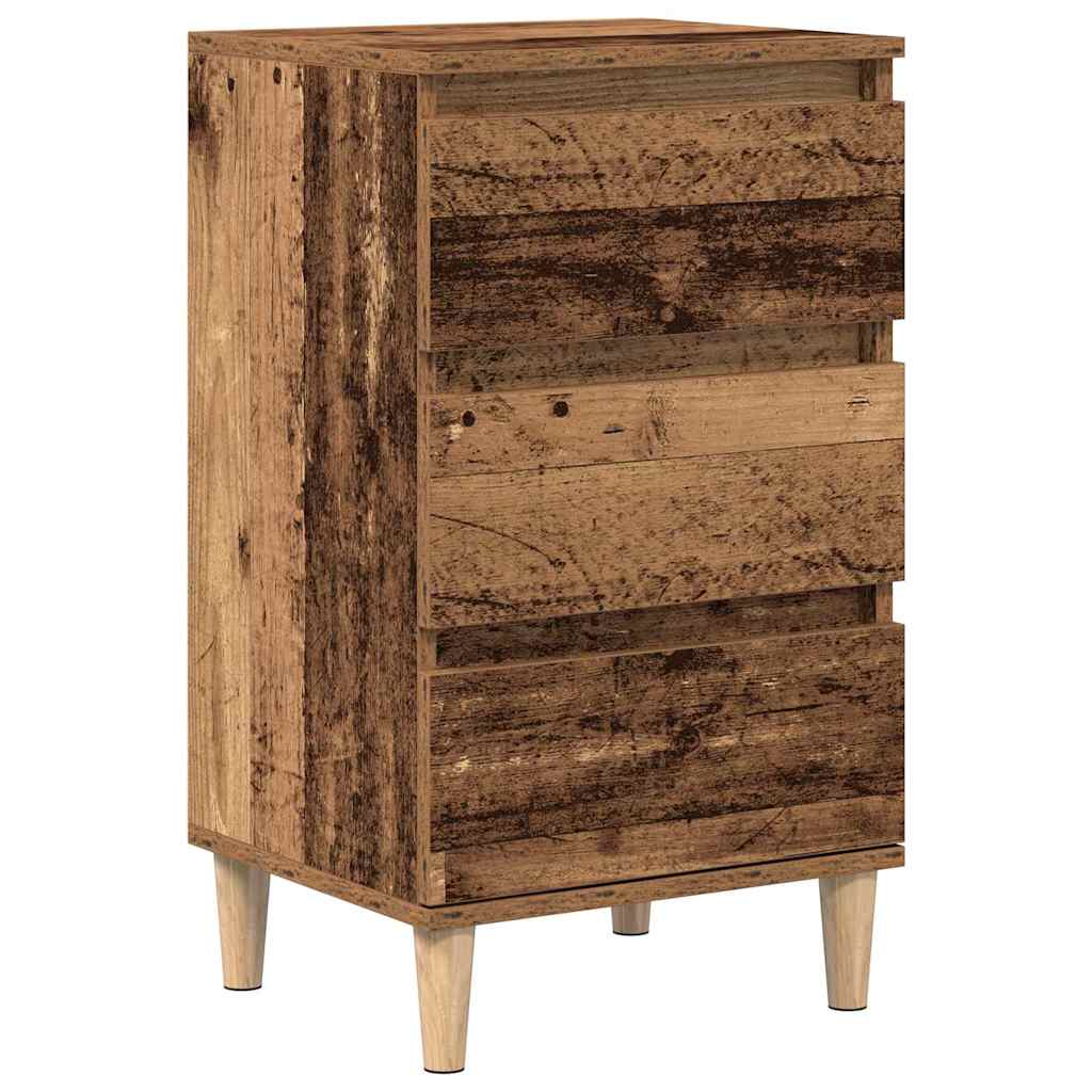 Nightstand with Drawers Rustic Wood Look 40 x 35 x 70 cm Engineered Wood